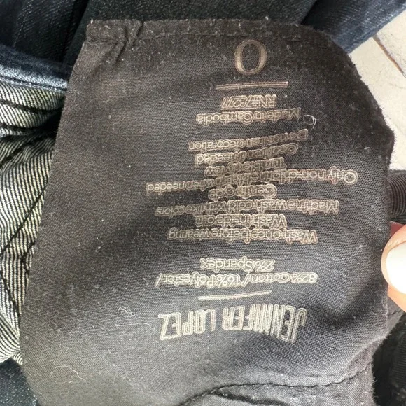 Jennifer Lopez Womens Straight Leg Low Rise Dark Wash Blue Denim Jeans Size 0 - Picture 3 of 7